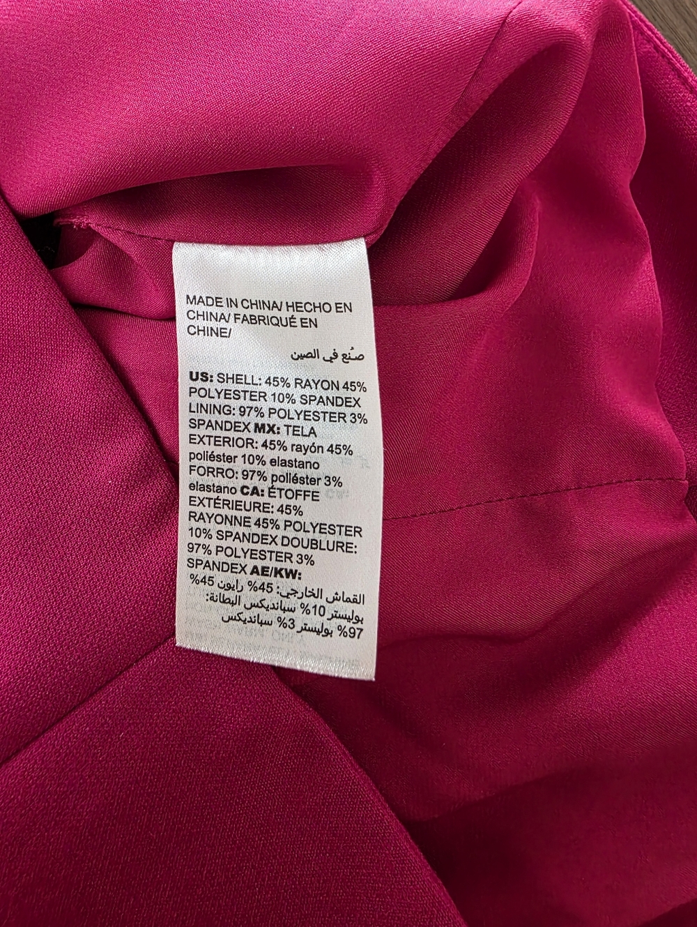 WHBM Dark Pink Sleeveless Stretch Career Church Dress Size 2 NWT - Picture 11 of 11